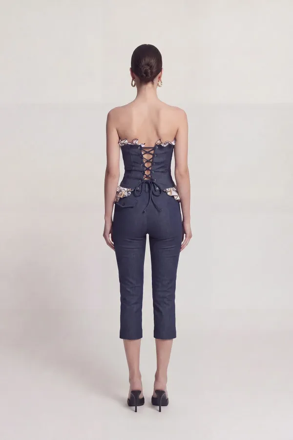 Venus Capri Pants in Navy Blue, Look Like Jeans Venus Capri Pants in Navy Blue, Look Like Jeans