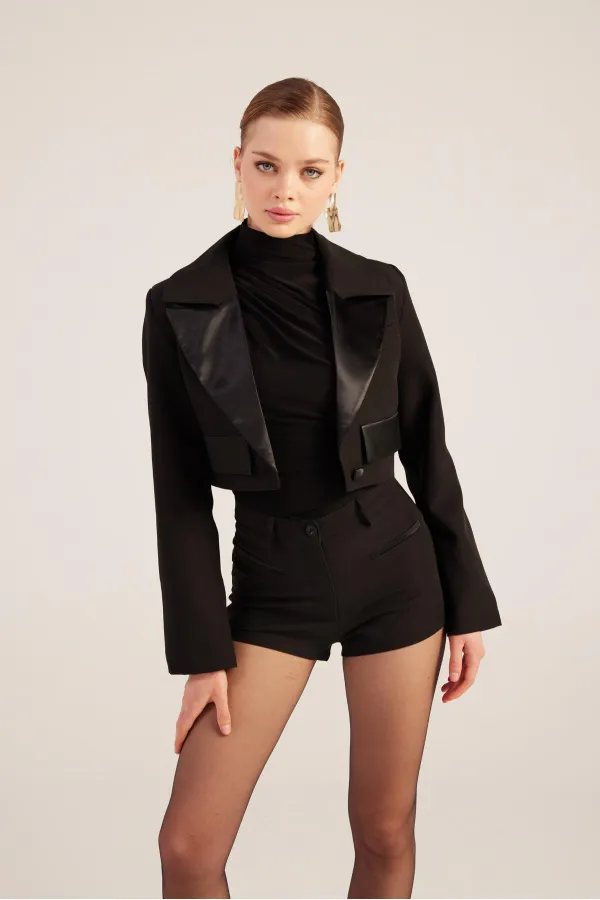 Veste blazer courte Camila noire