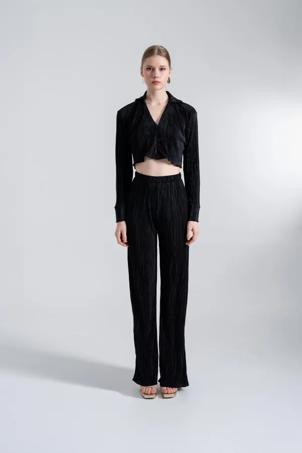 Comfy Crop Shirt Black