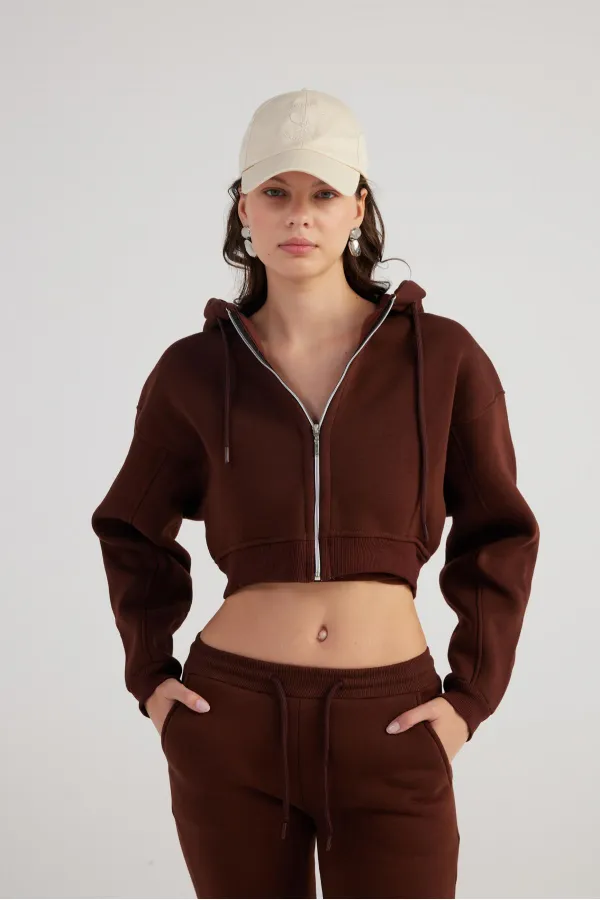 Mixed Sweatshirt Brown