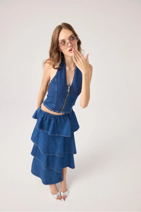 Kaela Jean Skirt Blue