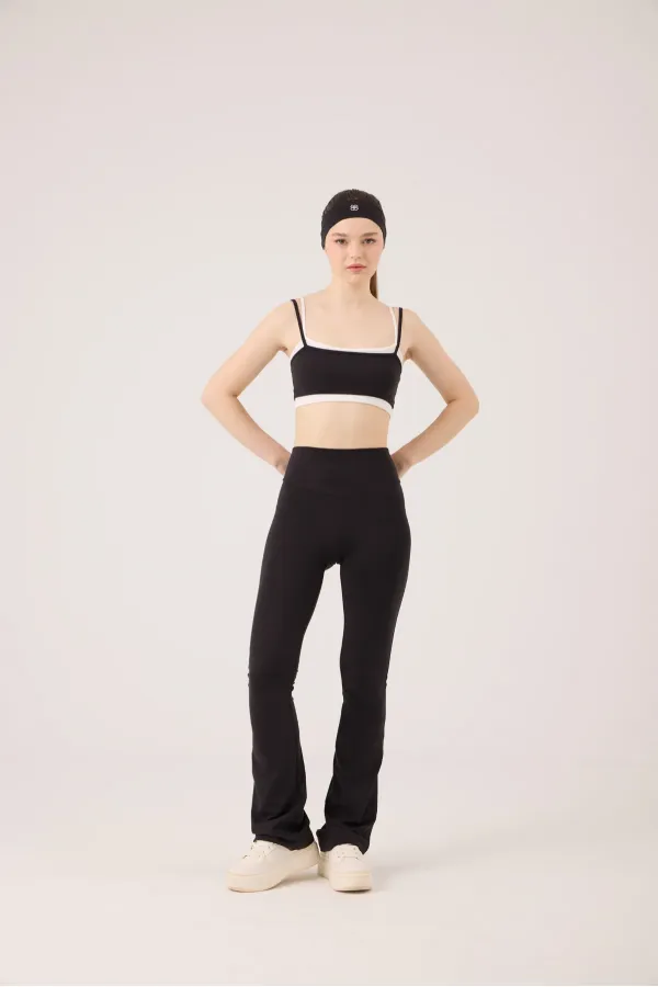High Waist Flare Fabiola Leggings Pants Black