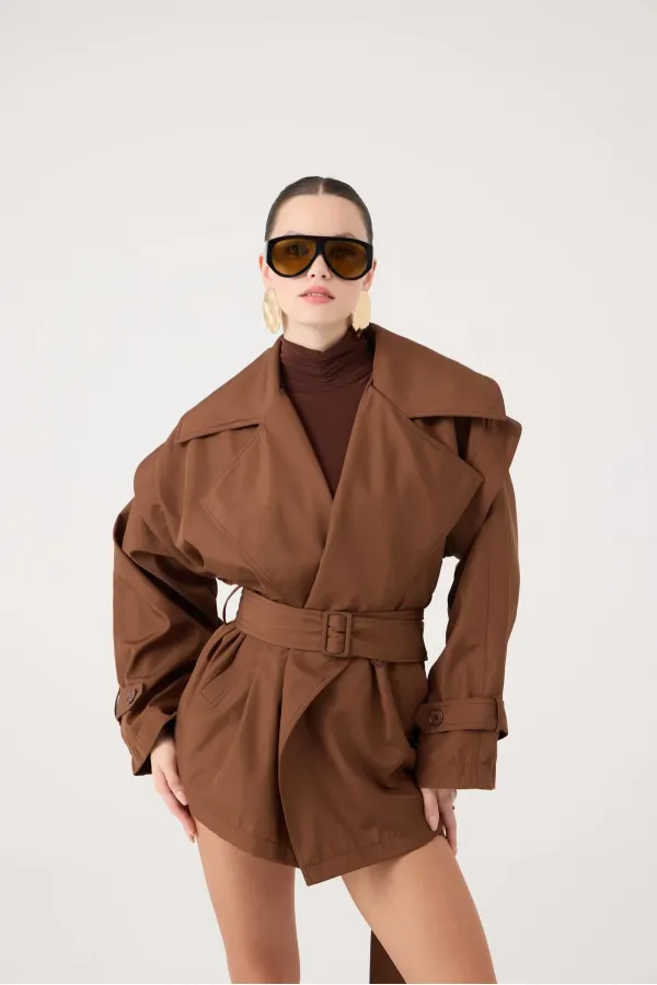 Sara Trençkot Kahve