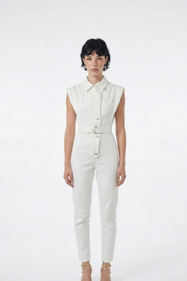 Perle Jumpsuit White