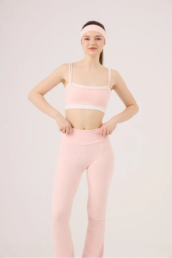 Double-Layer Strappy Fabiola Bustier Pink