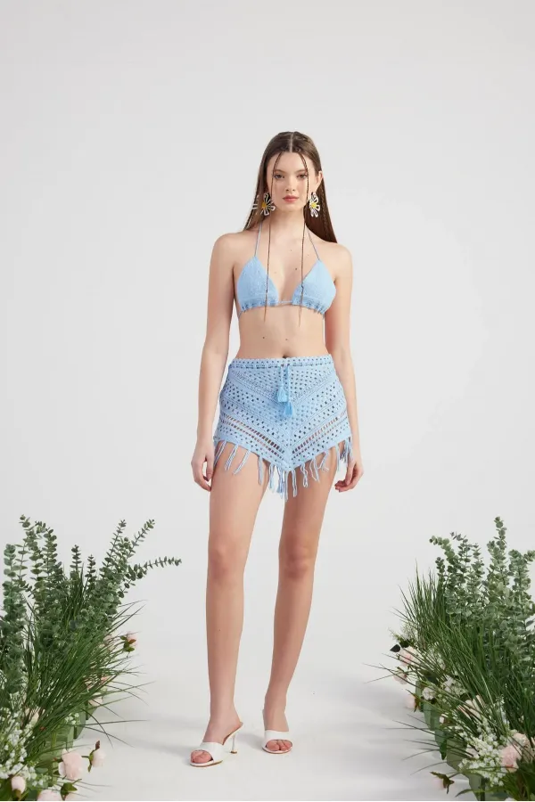 Chacha Knitwear Suit Blue