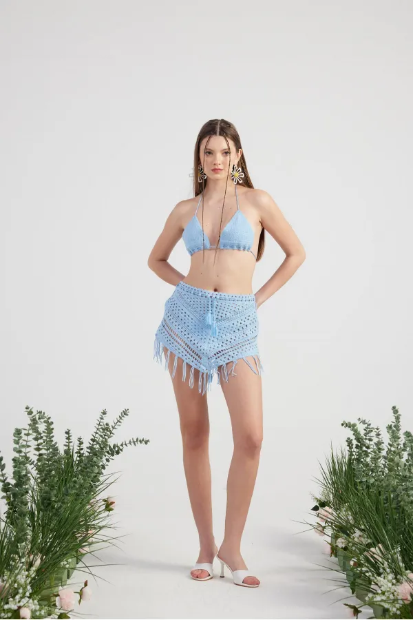 Chacha Knitwear Suit Blue