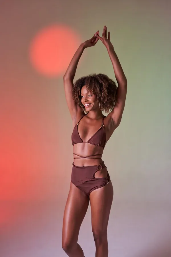 Delphi Yüksek Bel Bikini Altı Kahverengi