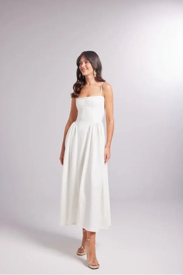 Robe blanche à pont