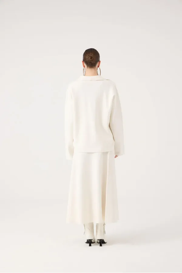 Zoi Knit Skirt White