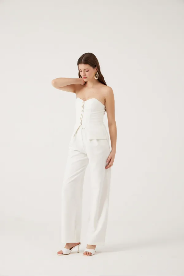 Harvey Pantolon Beyaz