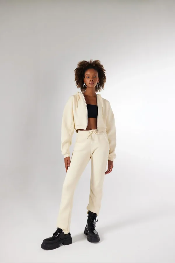 Mixed Sweatshirt Beige