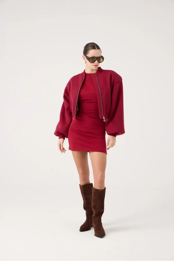 Blouson aviateur Parker bordeaux