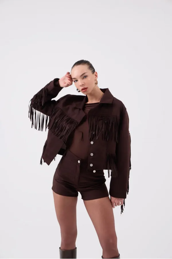 Valeri Suede Jacket Brown