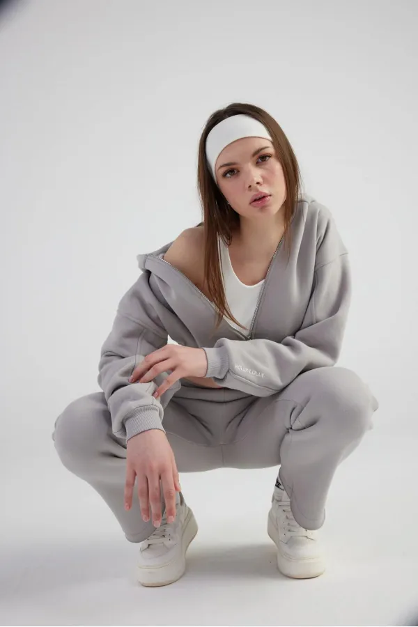 Pantalon de survêtement gris chiné