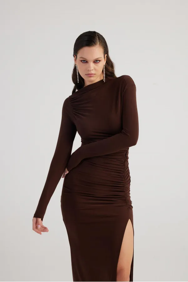 Yasmin Dress Brown