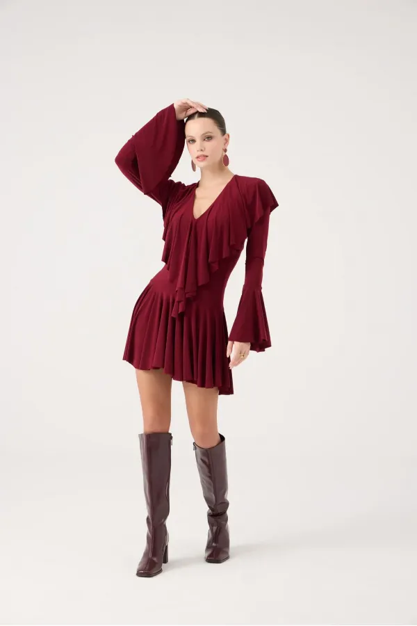 Yolanthe Dress Burgundy