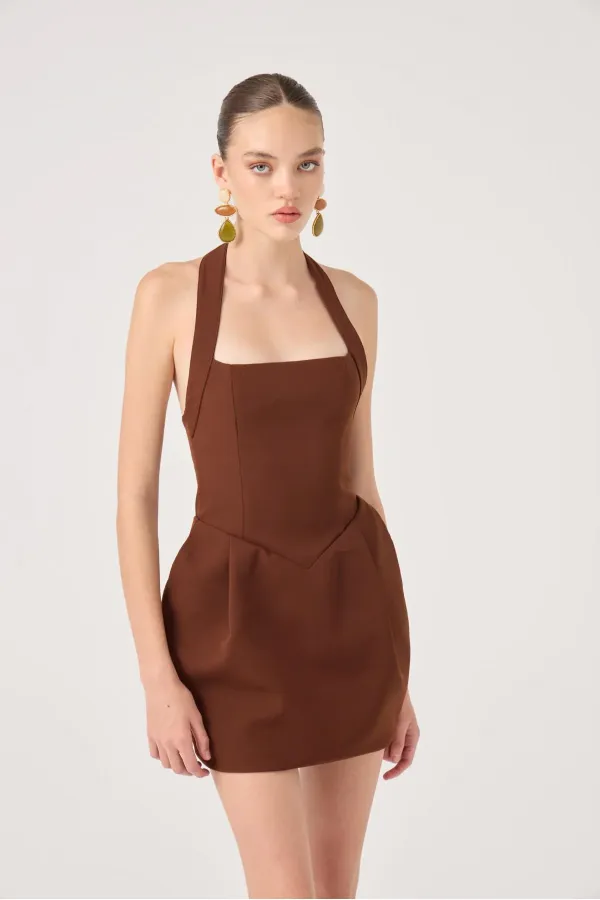 Yerry Dress Brown