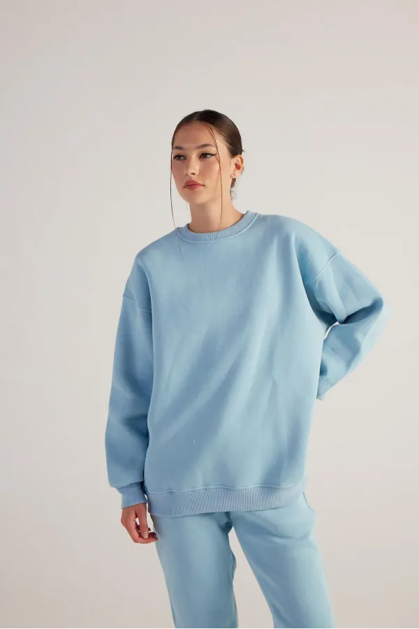 Fluffy Sweatshirt Blue