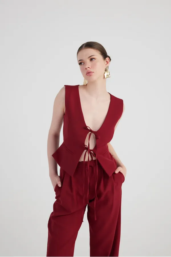 Gilet Frida bordeaux