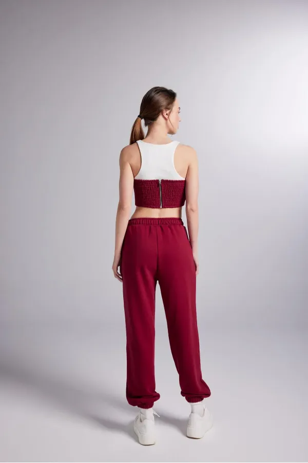 Pantalon de survêtement Rhode bordeaux