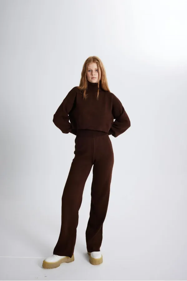 Ensemble deux pièces en maille Thinky, marron