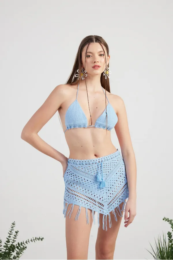 Chacha Knitwear Suit Blue