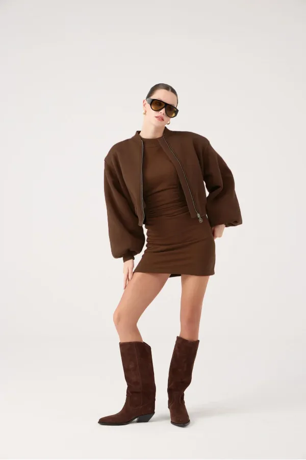 Parker Bomber Ceket Kahve