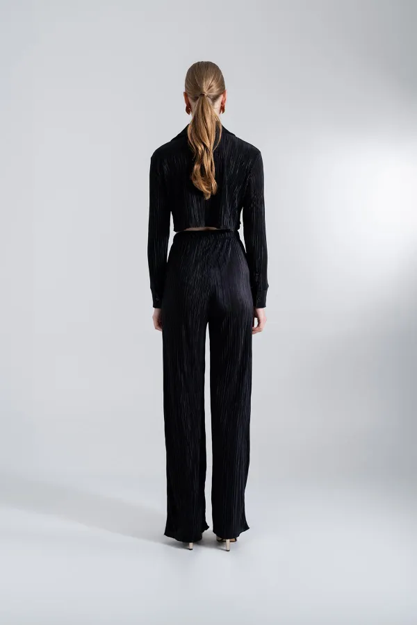 Comfy Crop Shirt Black