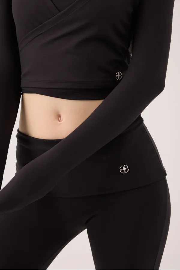 Ellen Bolero avec coupe courte à nouer, noir