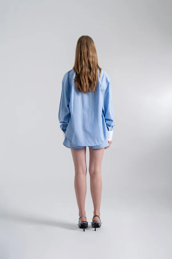Chemise oversize Harmony bleue