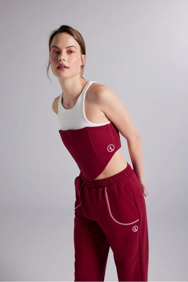 Bustier Rhode Rouge Bordeaux