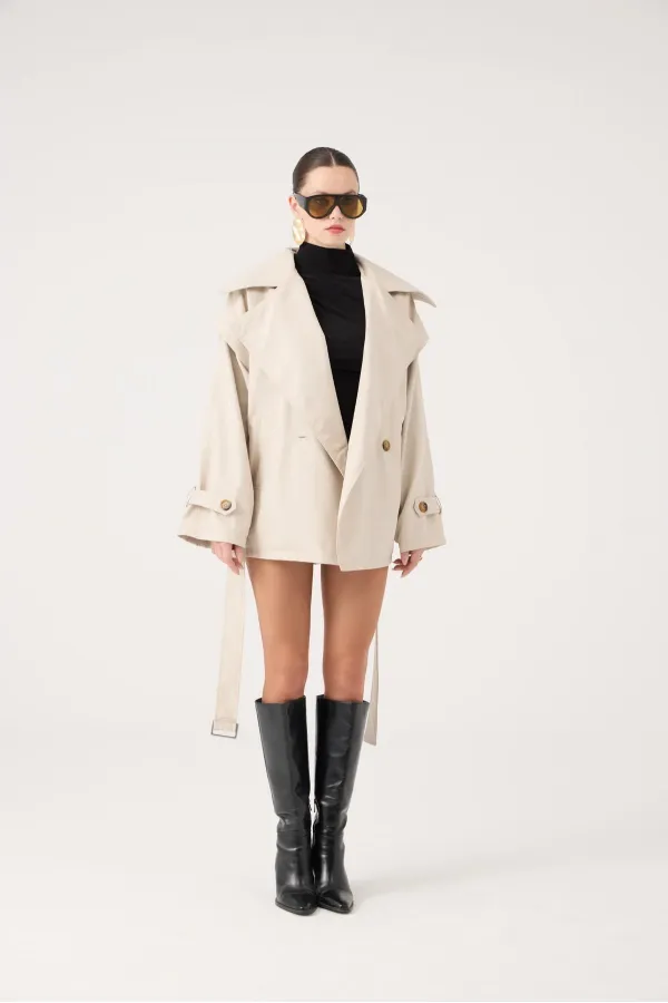 Manteau Sara Trench Coat Beige