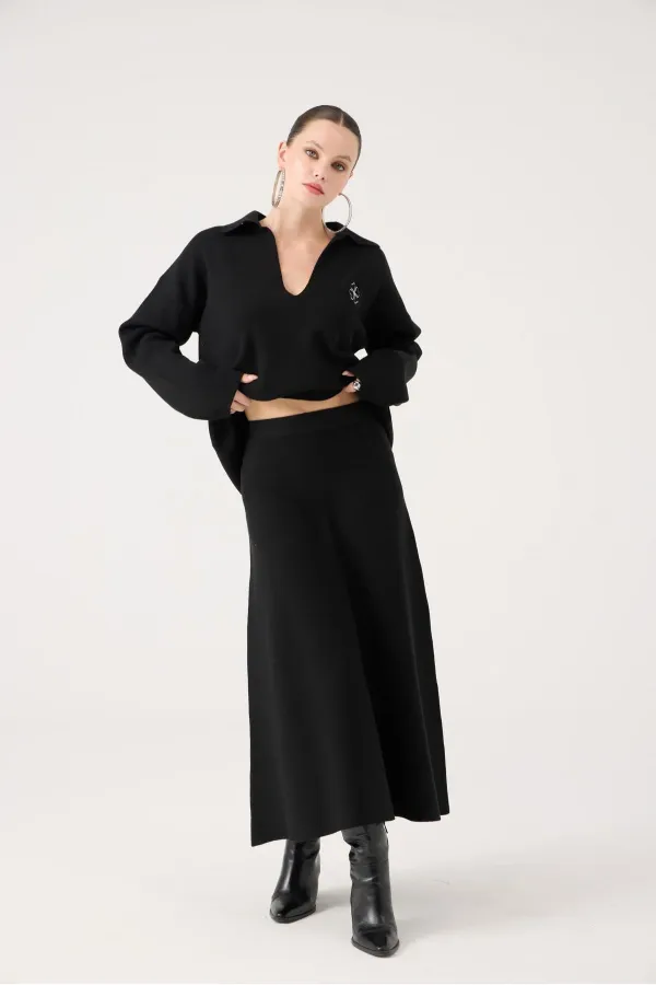 Zoi Knit Skirt Black