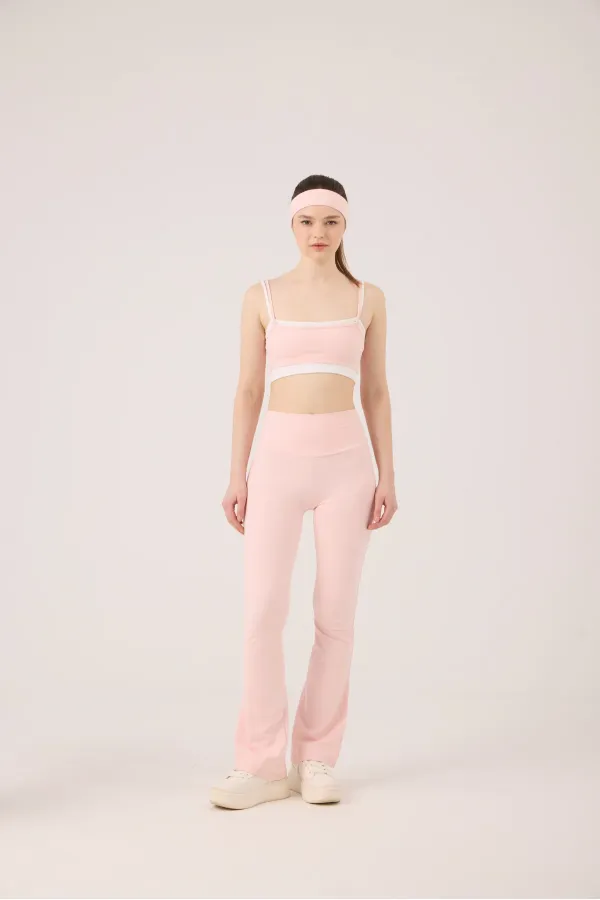 High Waist Flare Fabiola Leggings Pink