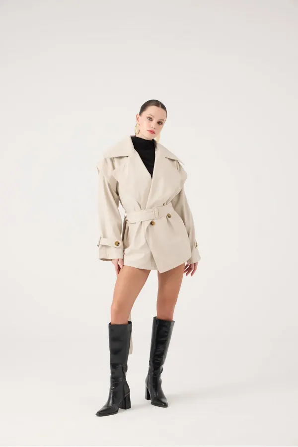 Manteau Sara Trench Coat Beige