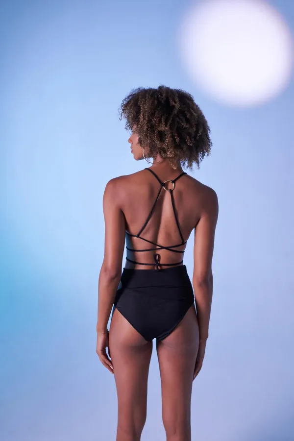 Delphi Yüksek Bel Bikini Altı Siyah