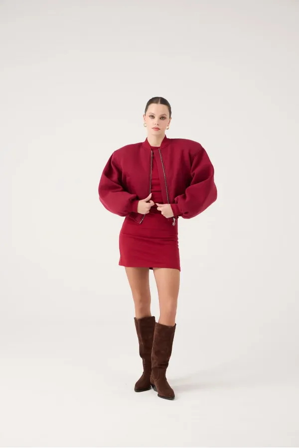 Blouson aviateur Parker bordeaux