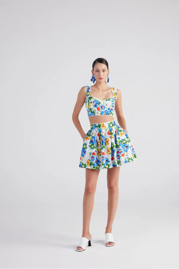 Jupe courte Ravello bleue