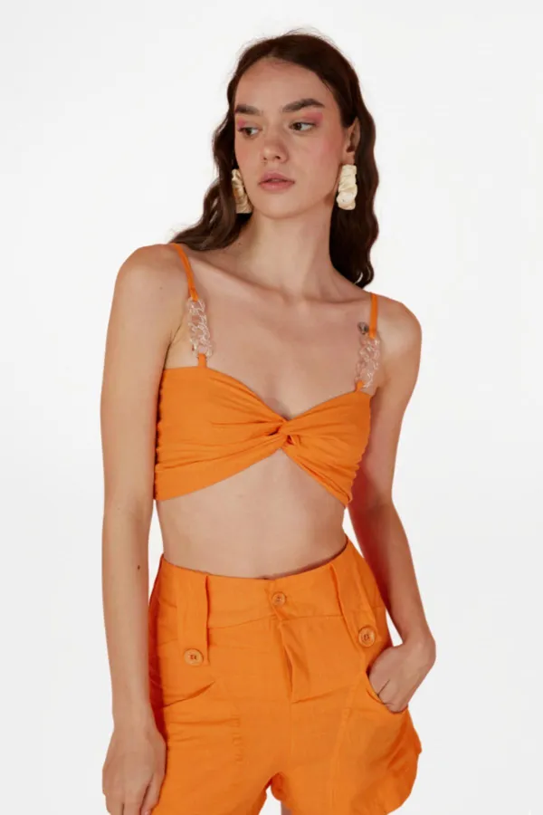 Rise Chain Blouse Orange