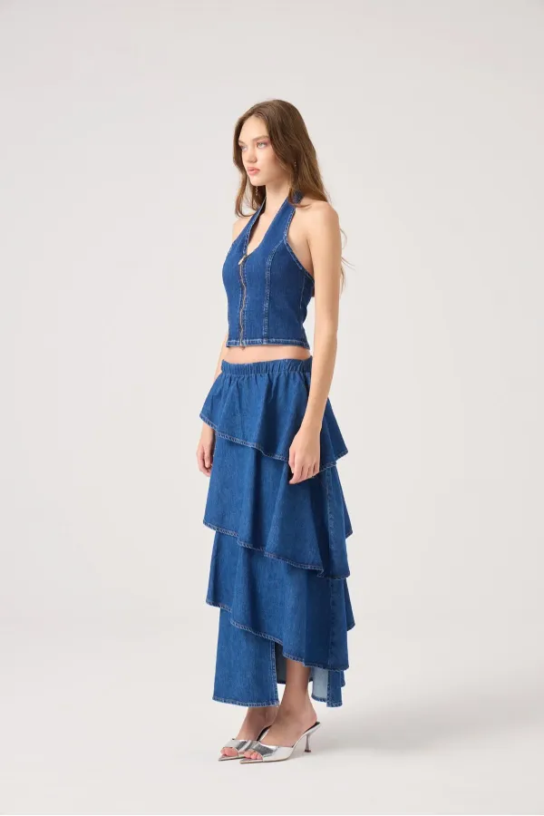 Kaela Jean Skirt Blue