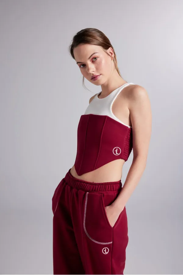 Bustier Rhode Rouge Bordeaux