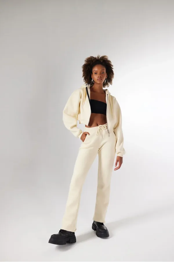 Mixed Sweatpants Beige