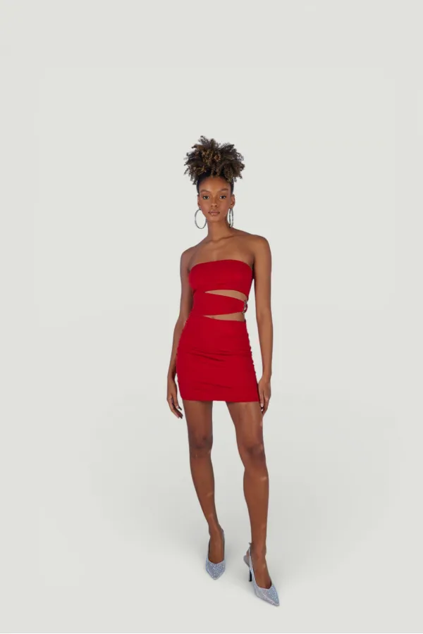 Buble Elbise Kırmızı