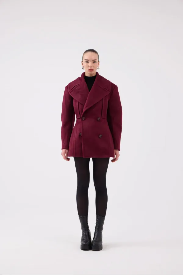 Belden Oturmalı Kaşe Desiree Kaban Bordo