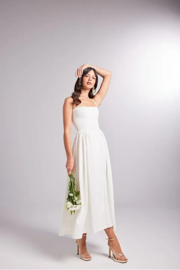 Robe blanche à pont