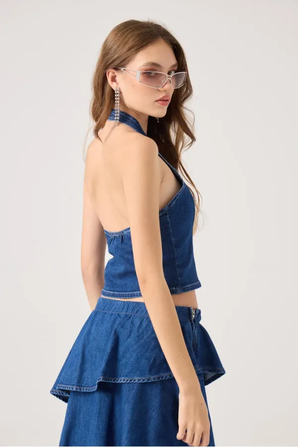 Kaela Jean Vest Blue