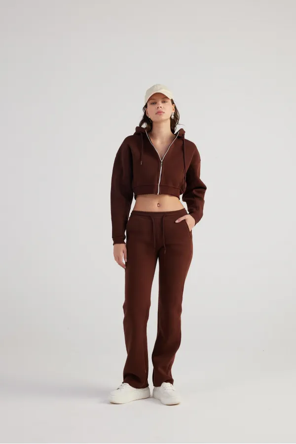 Mixed Sweatshirt Brown