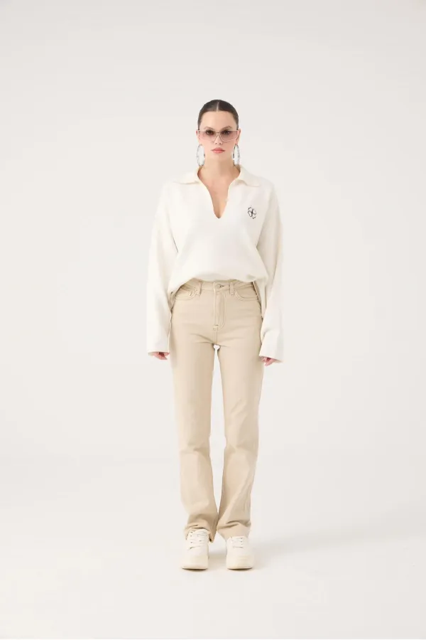 Sagrado Jean Pantolon Bej