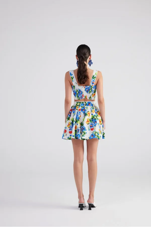 Jupe courte Ravello bleue